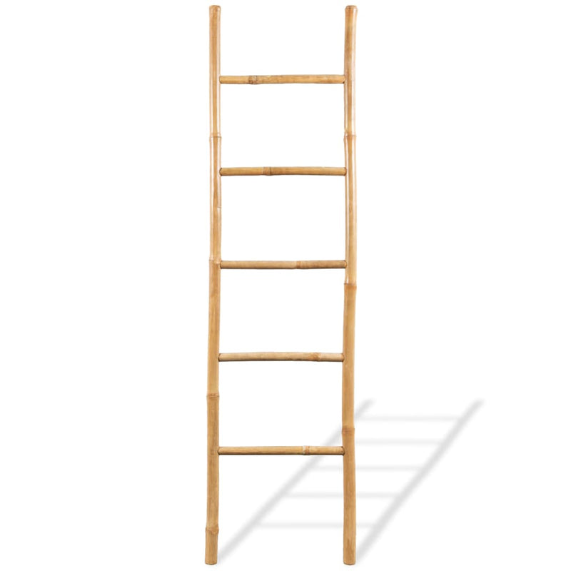 vidaXL 5 fokos, bambusz törölközőszárító létra 150 cm