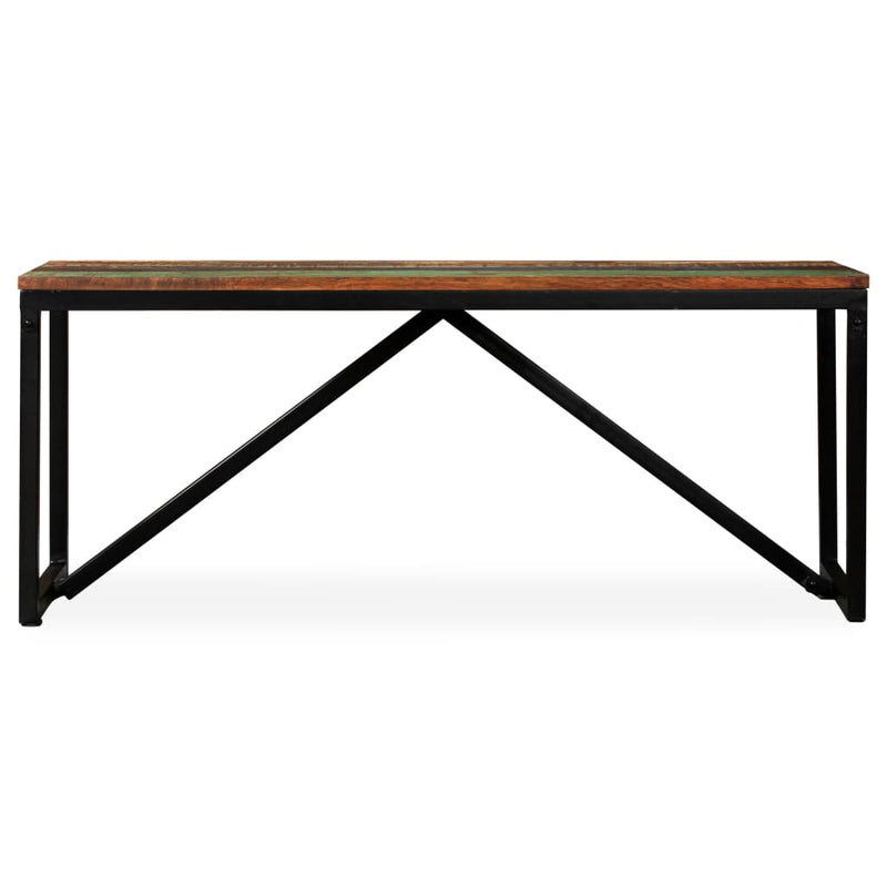 vidaXL tömör újrahasznosított fa pad 110 x 35 x 45 cm