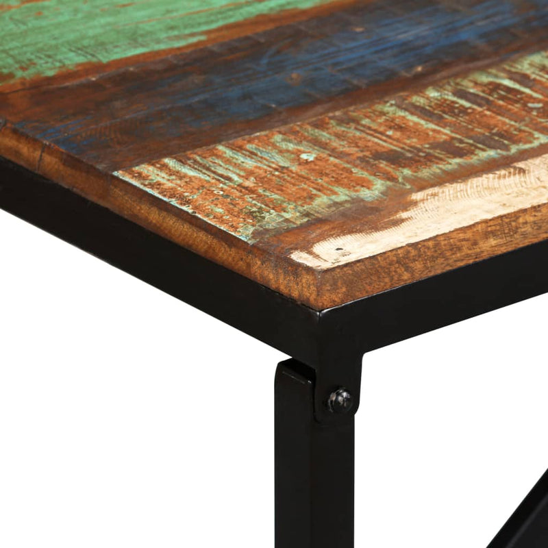 vidaXL tömör újrahasznosított fa pad 110 x 35 x 45 cm