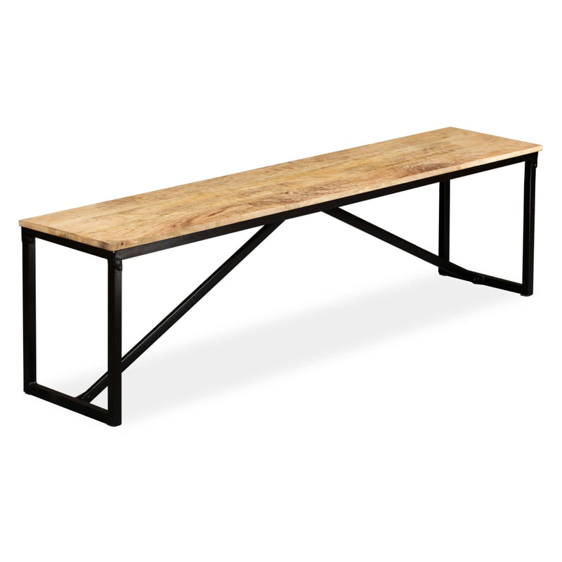 vidaXL tömör mangófa pad 160 x 35 x 45 cm