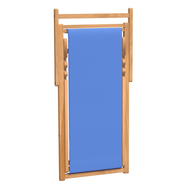 vidaXL kék tíkfa napozószék 56 x 105 x 96 cm