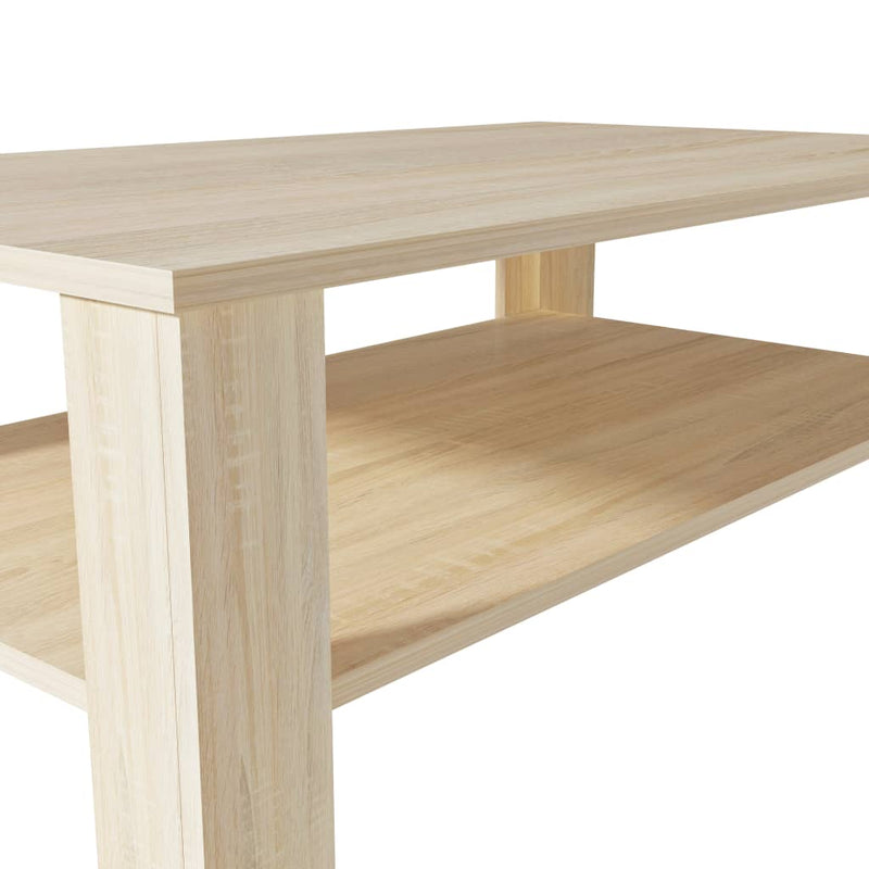 vidaXL tölgyfa színű faforgácslap dohányzóasztal 100 x 59 x 42 cm