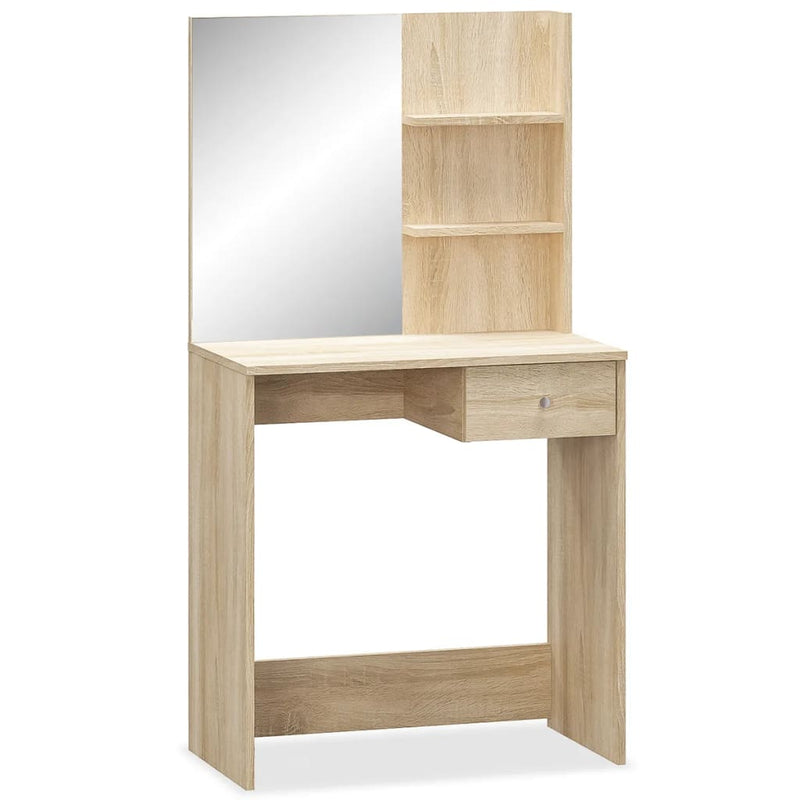 vidaXL tölgyfa színű faforgácslap öltözőasztal 75 x 40 x 141 cm
