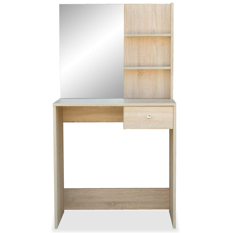 vidaXL tölgyfa színű faforgácslap öltözőasztal 75 x 40 x 141 cm