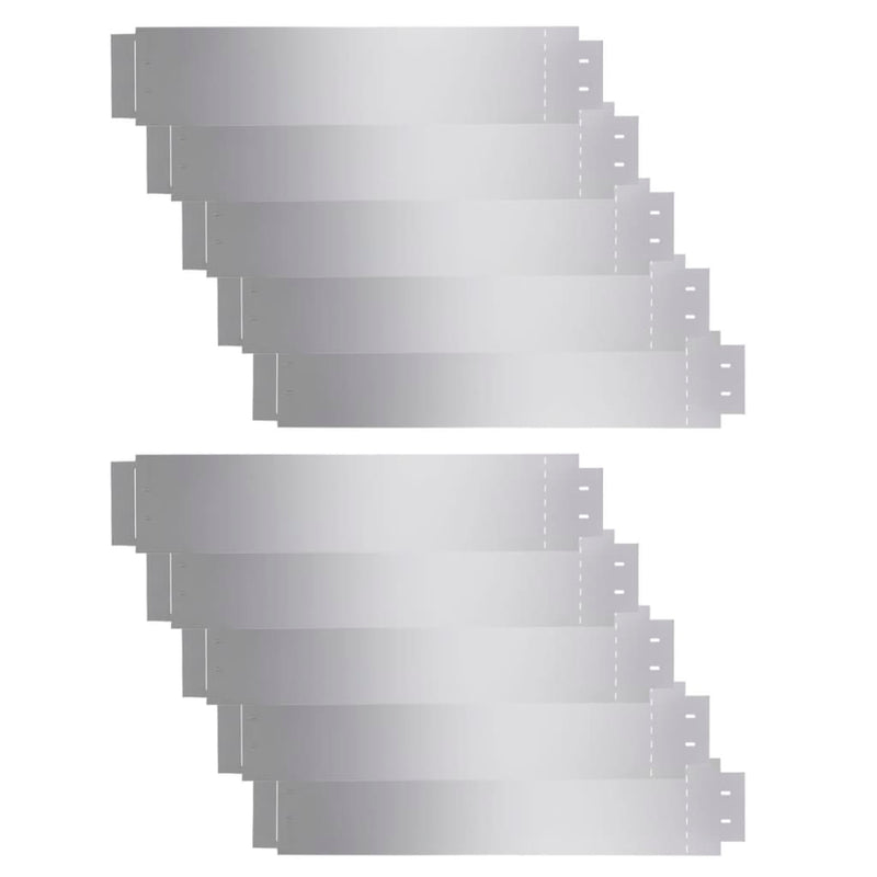 vidaXL 10 db galvanizált acél gyepkerítés 100 x 20 cm