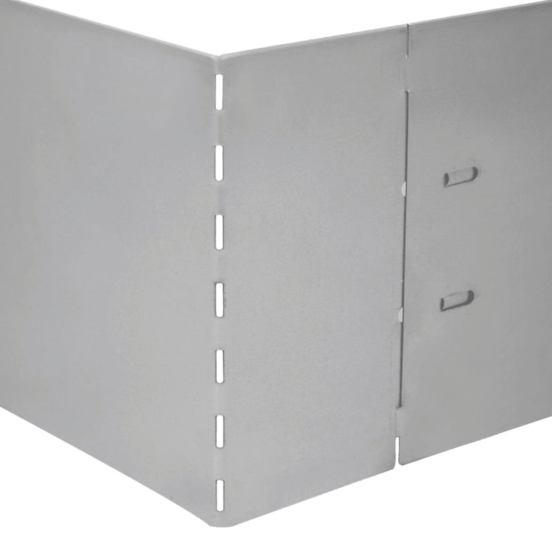 vidaXL 10 db galvanizált acél gyepkerítés 100 x 20 cm