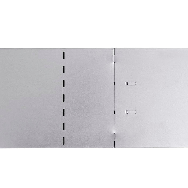vidaXL 10 db galvanizált acél gyepkerítés 100 x 20 cm