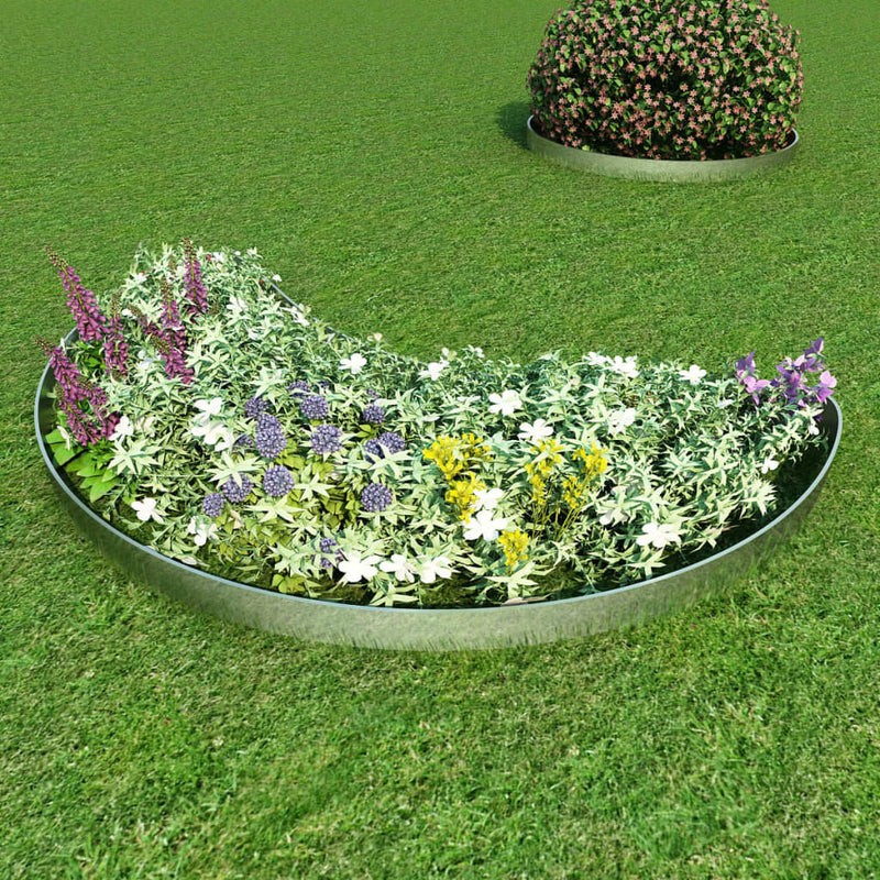 vidaXL 10 db galvanizált acél gyepkerítés 100 x 20 cm