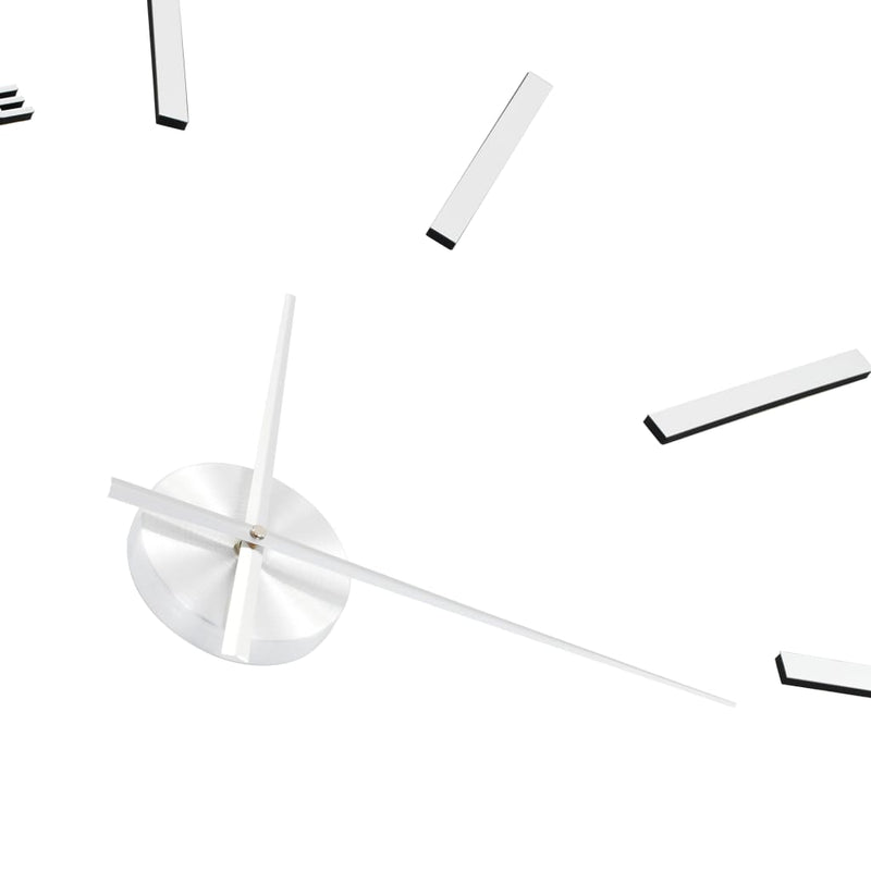 vidaXL modern küllemű ezüstszínű 3D falióra, 100 cm XXL méret