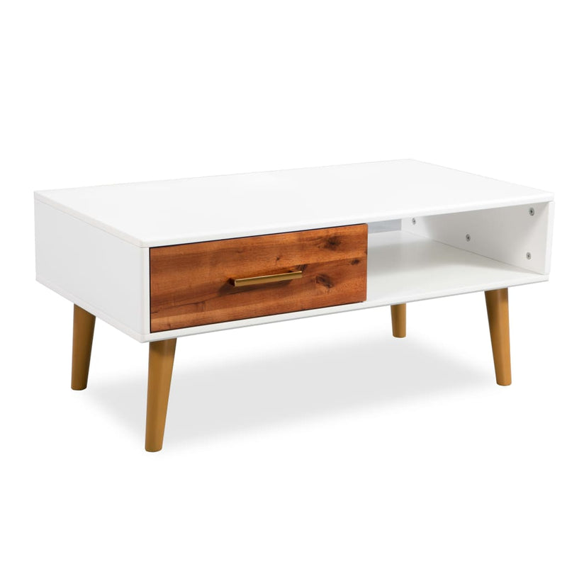 vidaXL tömör akácfa dohányzóasztal 90 x 50 x 40 cm