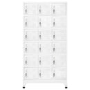 vidaXL fém öltözőszekrény 18 rekesszel 90 x 40 x 180 cm