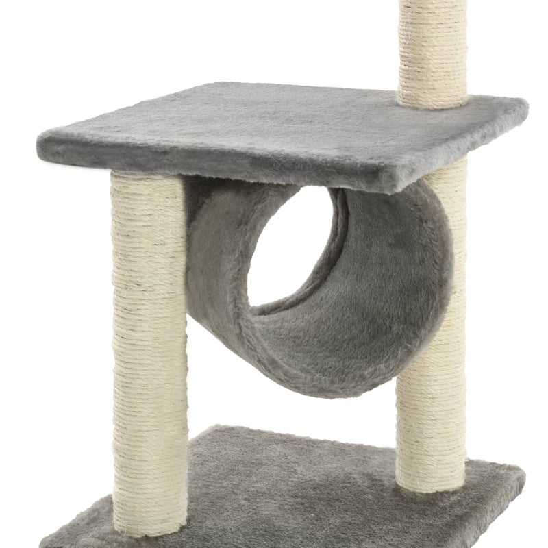 vidaXL szürke macskabútor szizál kaparófákkal 65 cm