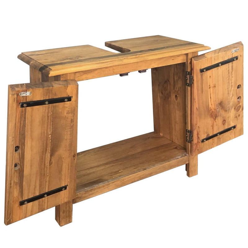 vidaXL tömör újrahasznosított fenyőfa pipereszekrény 70 x 32 x 63 cm