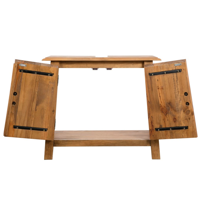 vidaXL tömör újrahasznosított fenyőfa pipereszekrény 70 x 32 x 63 cm
