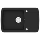 vidaXL fekete, egymedencés gránit mosogatótálca