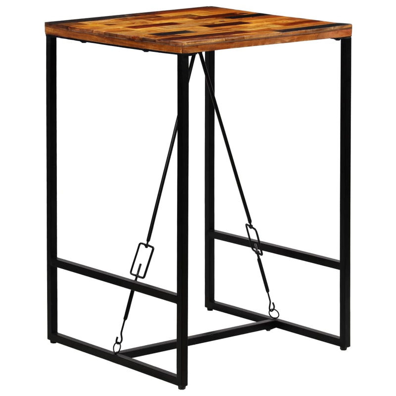 vidaXL újrahasznosított tömör fa bárasztal 70 x 70 x 106 cm