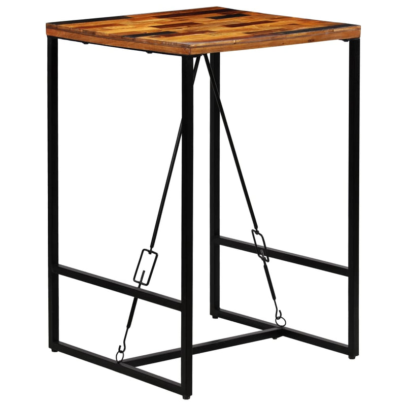 vidaXL újrahasznosított tömör fa bárasztal 70 x 70 x 106 cm