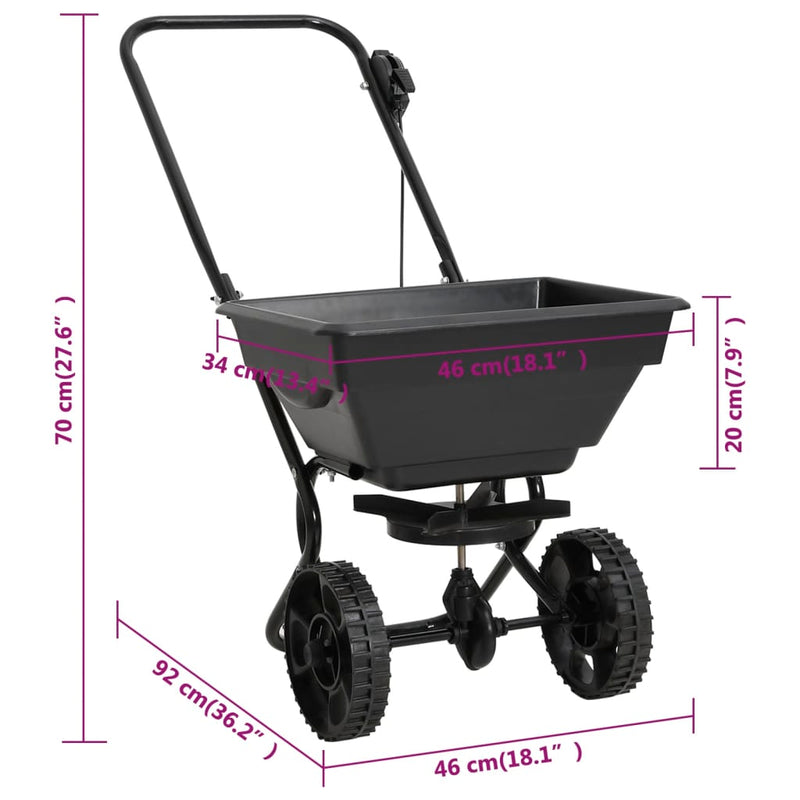 vidaXL PVC és acél tolható sószóró 92 x 46 x 70 cm 15 L