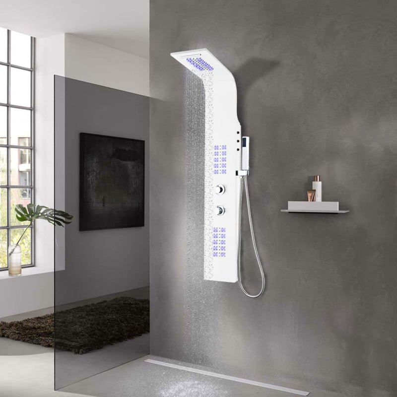 vidaXL fehér alumínium zuhanypanel 20 x 44 x 130 cm