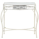 vidaXL francia stílusú fehér fém kisasztal 82 x 39 x 76 cm