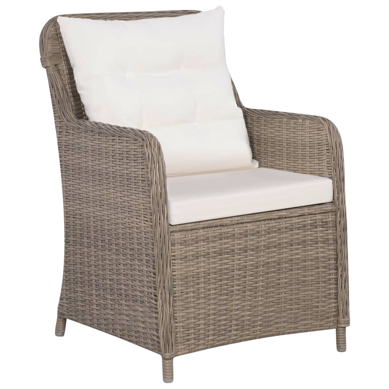 vidaXL 2 db barna polyrattan kültéri szék párnával