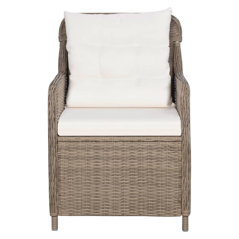 vidaXL 2 db barna polyrattan kültéri szék párnával