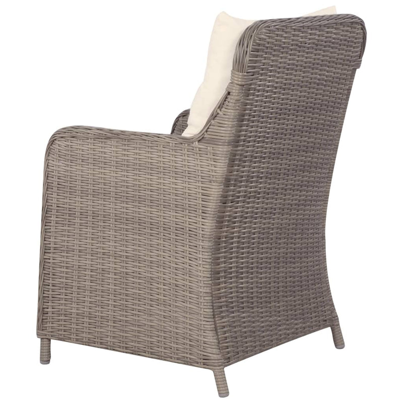 vidaXL 2 db barna polyrattan kültéri szék párnával
