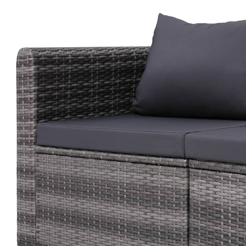 vidaXL 2 db szürke polyrattan kerti sarokkanapé