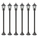 vidaXL 6 db bronzszínű alumínium kerti állólámpa, E27, 110 cm