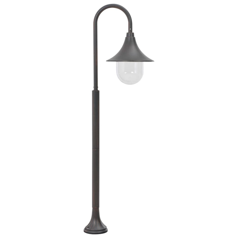 vidaXL bronzszínű alumínium kerti állólámpa, E27, 120 cm