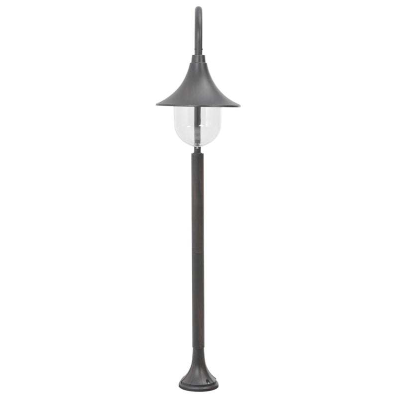 vidaXL bronzszínű alumínium kerti állólámpa, E27, 120 cm