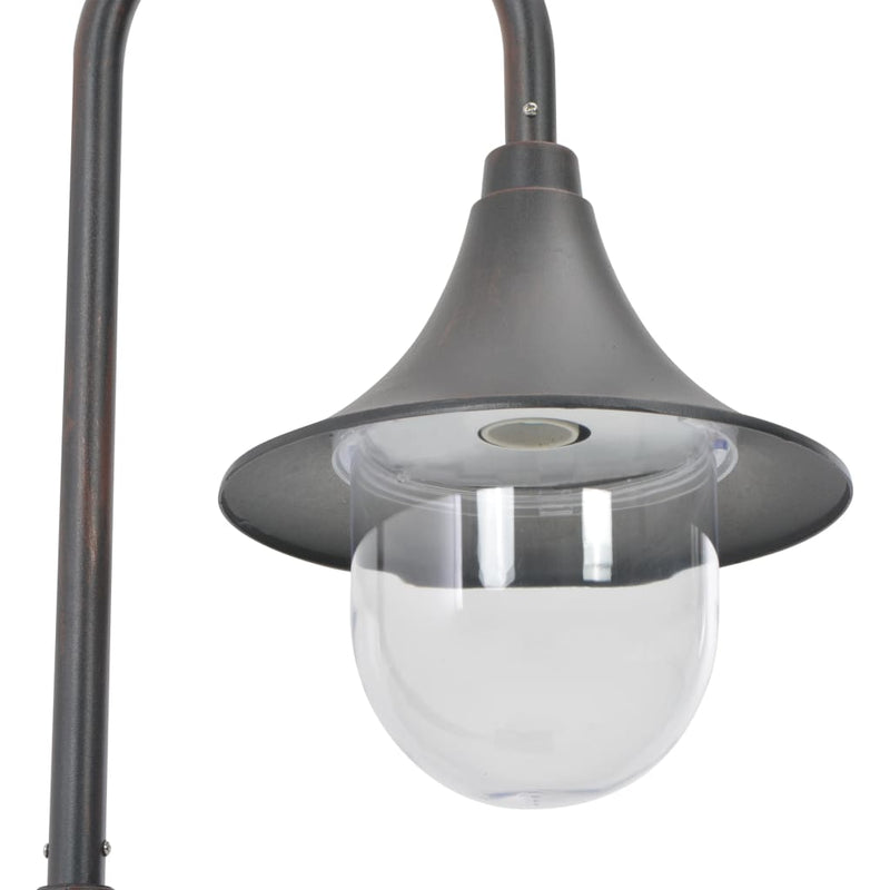 vidaXL bronzszínű alumínium kerti állólámpa, E27, 120 cm