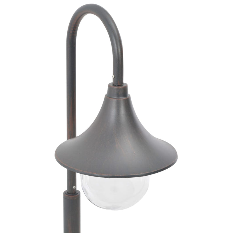 vidaXL bronzszínű alumínium kerti állólámpa, E27, 120 cm