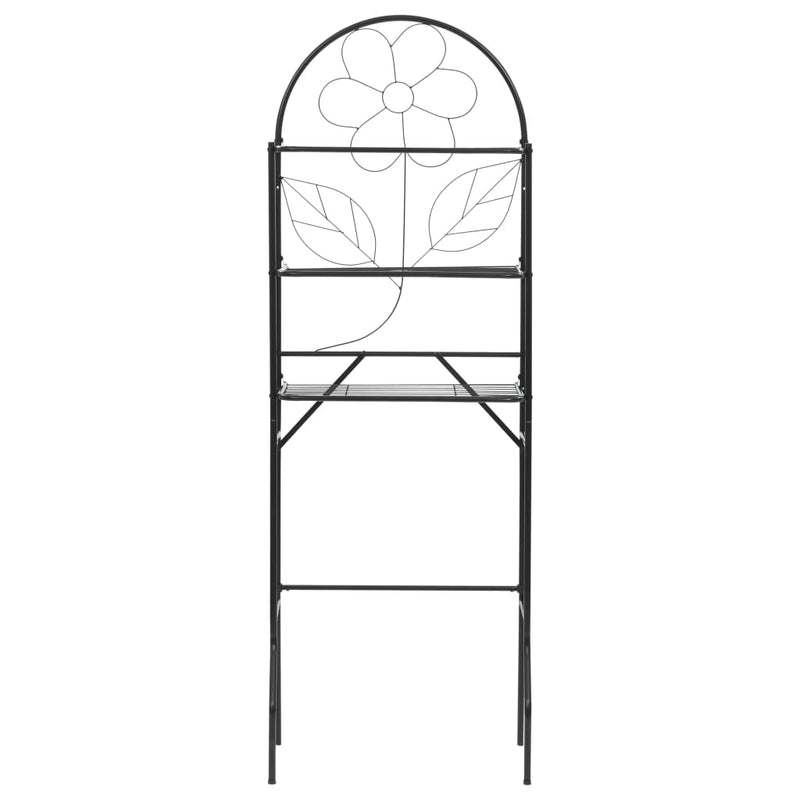 vidaXL fekete WC feletti tárolóállvány 60 x 33 x 174 cm