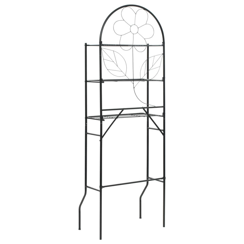 vidaXL fekete WC feletti tárolóállvány 60 x 33 x 174 cm