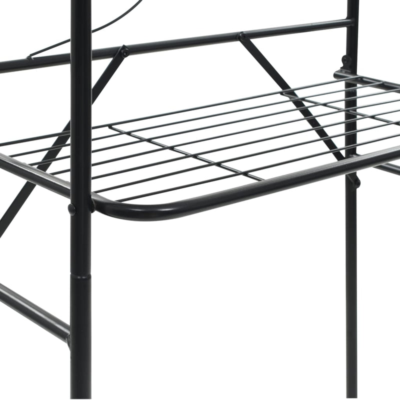 vidaXL fekete WC feletti tárolóállvány 60 x 33 x 174 cm