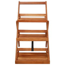 vidaXL 3-szintes tömör akácfa virágtartó 50 x 63 x 80 cm