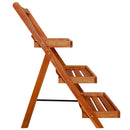 vidaXL 3-szintes tömör akácfa virágtartó 50 x 63 x 80 cm