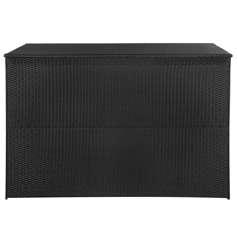 vidaXL fekete polyrattan kerti tárolóláda 150 x 100 x 100 cm