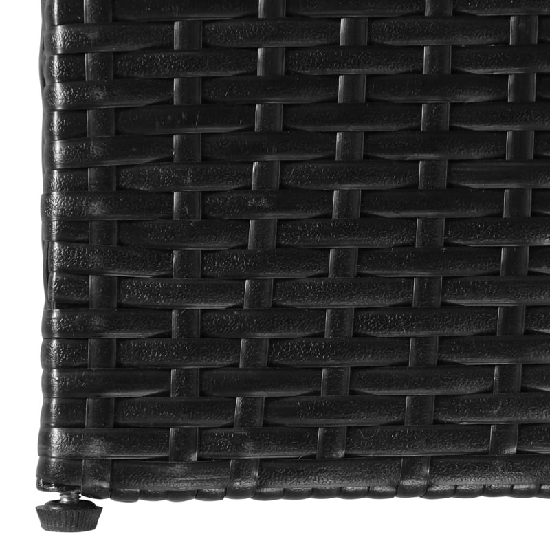vidaXL fekete polyrattan kerti tárolóláda 150 x 100 x 100 cm