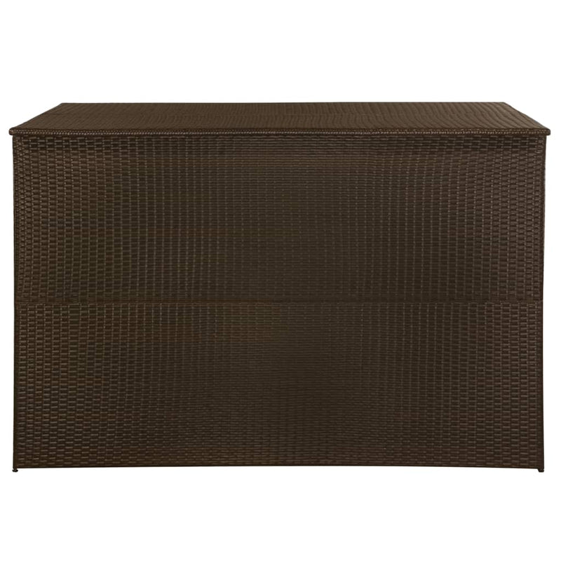 vidaXL barna polyrattan kerti tárolóláda 150 x 100 x 100 cm