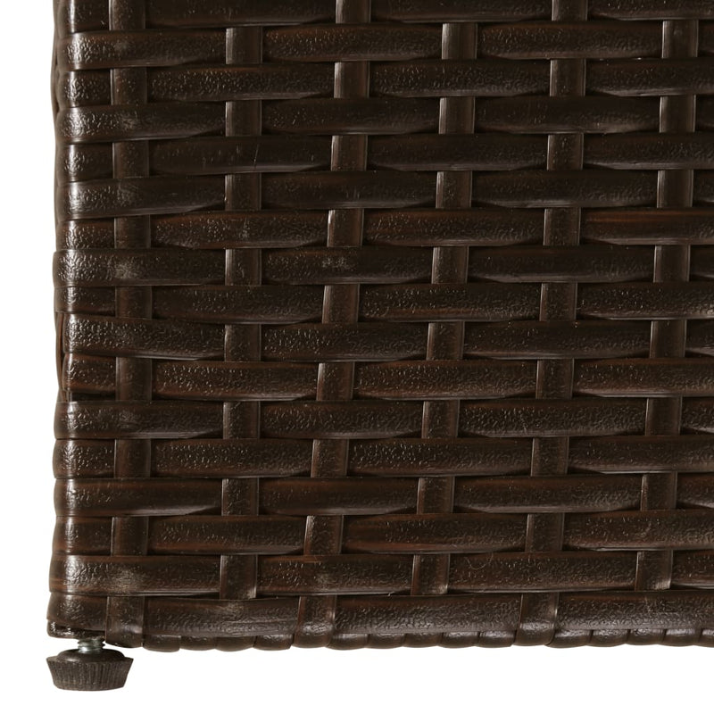 vidaXL barna polyrattan kerti tárolóláda 150 x 100 x 100 cm
