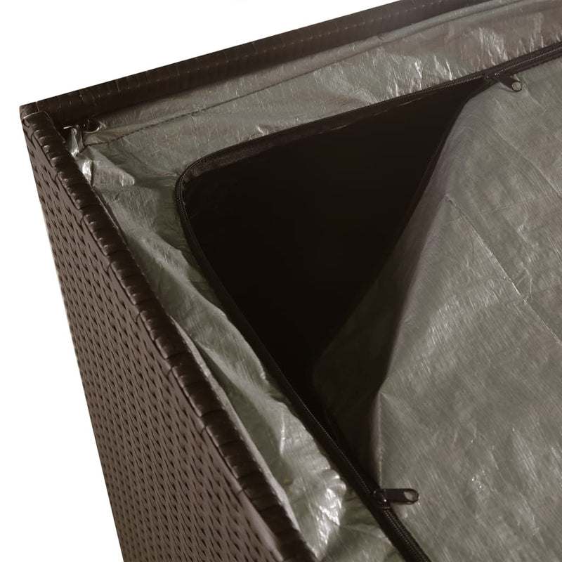 vidaXL barna polyrattan kerti tárolóláda 150 x 100 x 100 cm