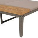 vidaXL barna tömör akácfa napozóágy párnával