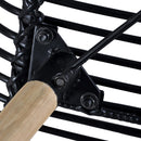 vidaXL 4 db fekete természetes rattan étkezőszék