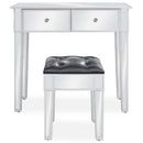 vidaXL tükrös MDF / üveg öltözőasztal ülőkével