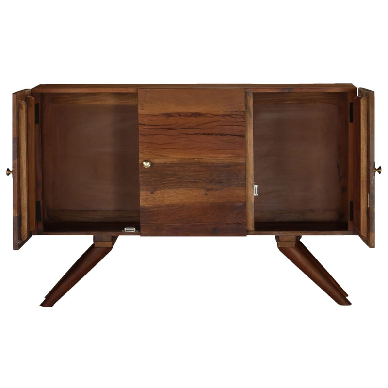vidaXL barna tömör újrahasznosított fa tálalószekrény 110 x 30 x 75 cm