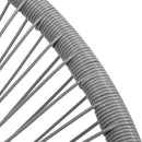 vidaXL szürke polyrattan kerti kagylószék