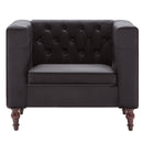 vidaXL fekete bársonyfotel