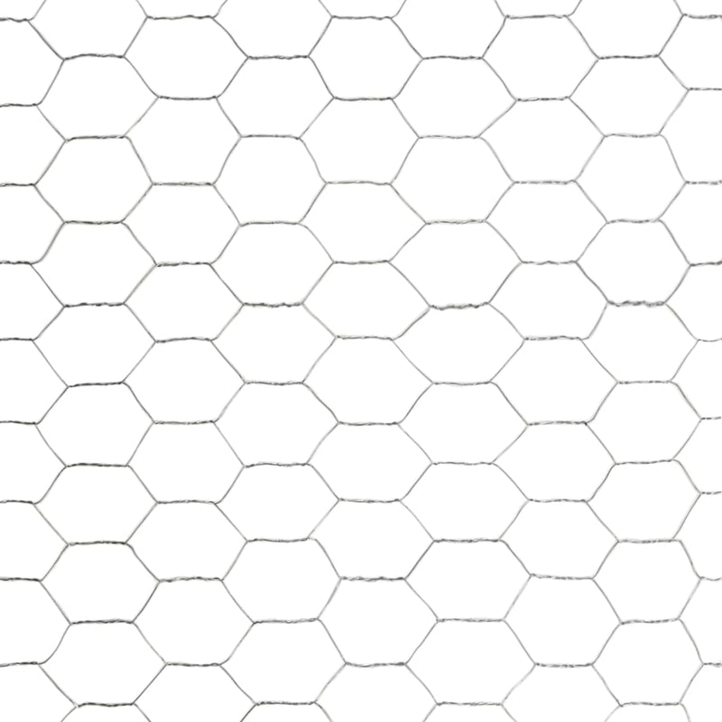 vidaXL ezüst horganyzott acél csirkeháló drótkerítés 25 x 1,2 m